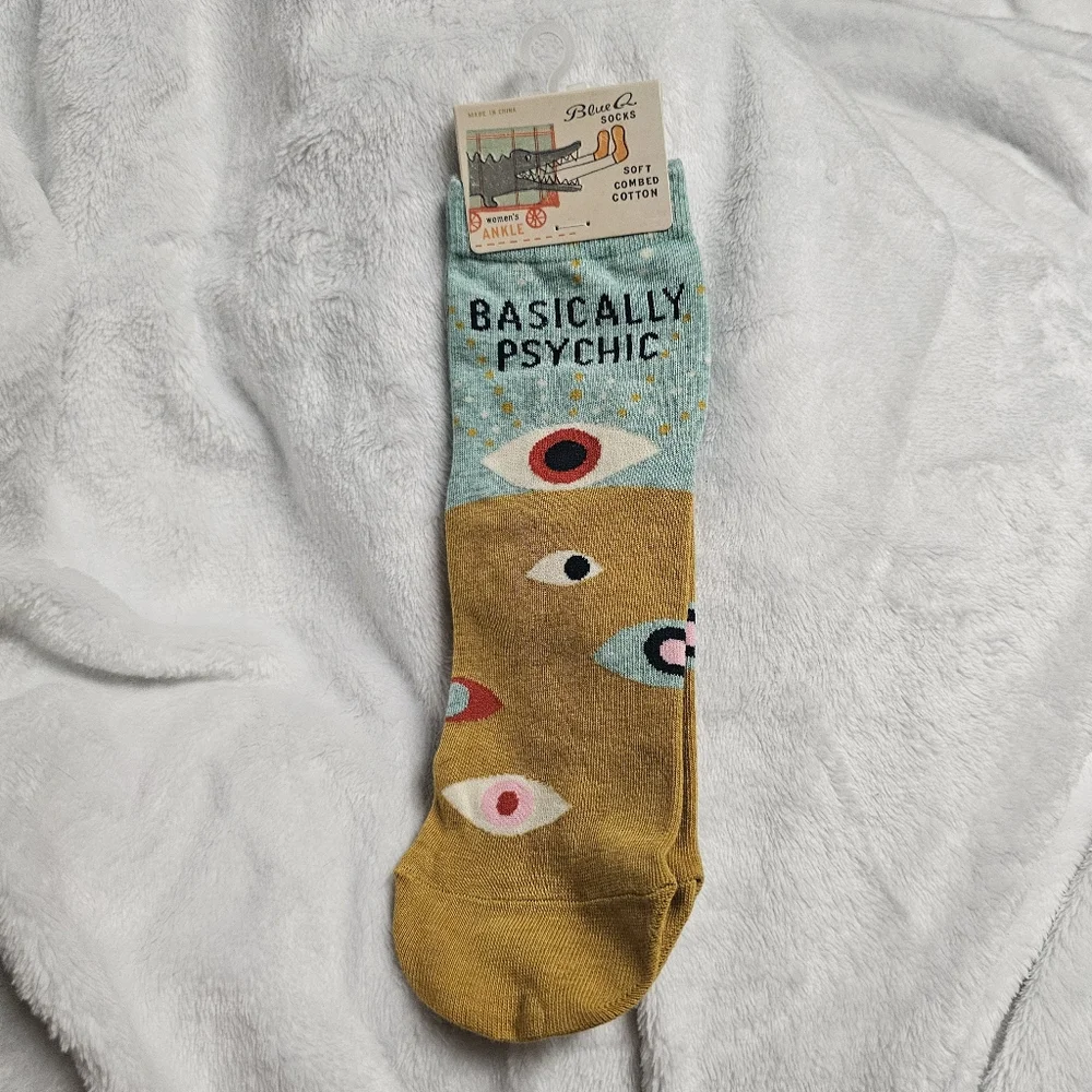 Blue Q Basically Psychic Women's Ankle Socks Novelty